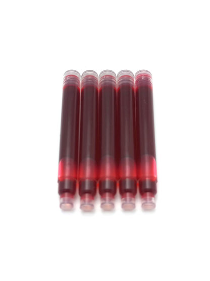 PenConverter Premium Ink Cartridges For Slim Charles Hubert Fountain Pens (Red)