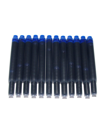 Pack of 12 Deluxe Ink Cartridges For Cleo Skribent Fountain Pens (Royal Blue)