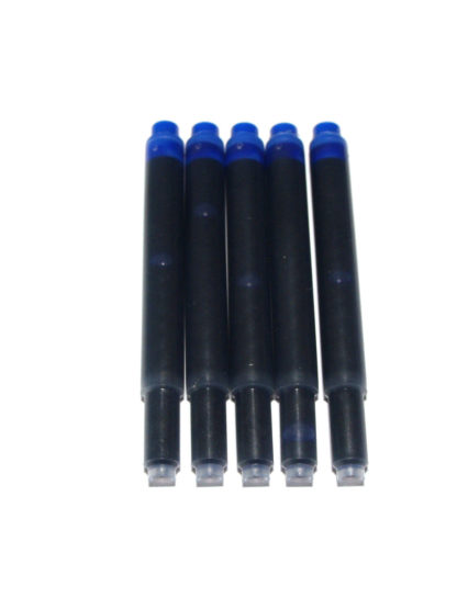 Pack of 5 Deluxe Ink Cartridges For Cleo Skribent Fountain Pens (Royal Blue)