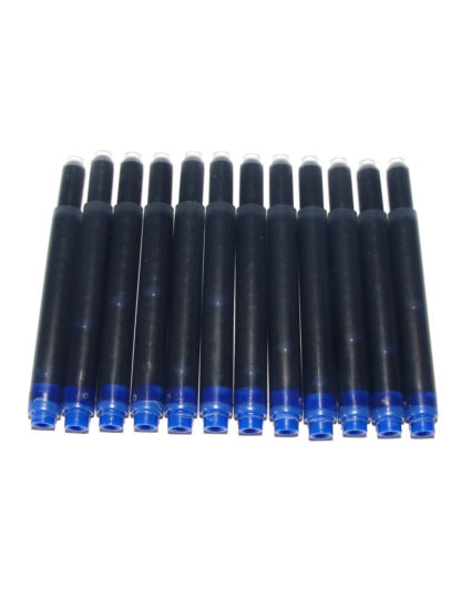 Pack of 12 Deluxe Ink Cartridges For Yiren Fountain Pens (Royal Blue)