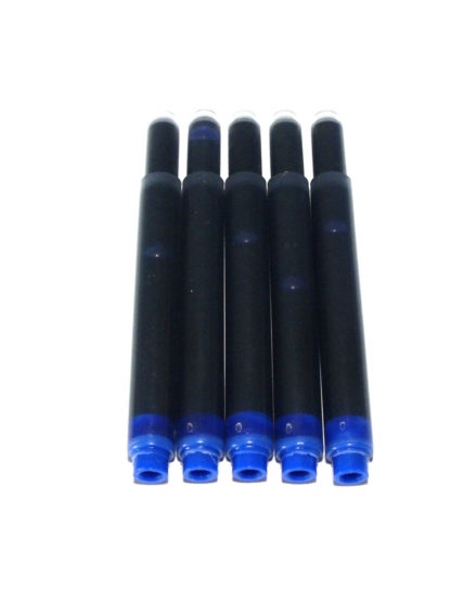 Pack of 5 Deluxe Ink Cartridges For Yiren Fountain Pens (Royal Blue)